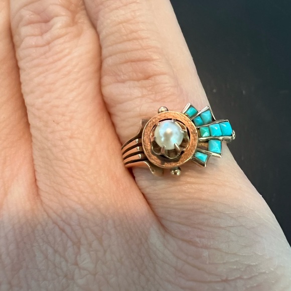 Victorian 14K Rose Gold Ring - Picture 3 of 8